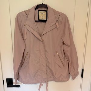 Blush Pink Hooded Windbreaker Jacket - size L